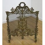 Ornate Bronze Firescreen With urn & floral design. Approx 32 1/2" H x 24"  W. (4091)