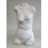 Attributed to Aric Calfee, "Charged Torso" Painted gesso. Approx. 21" H. From the Tyndale