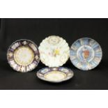 4 Porcelain Plates Including Meisen & Chinese. Largest approx. 8 1/2"  D.
