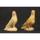 Pair of Chinese Soapstone Birds Approx 2 1/4" H.