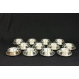 Unusual Set of "Shreve & Co" Bowls & Underplates With "K" monogram. Marked "Shreve & Co" Sterling