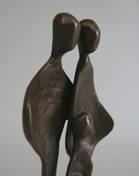 Joseph Csaky, Still Bronze 3 figures. 20th century, French. Approx. 11" H. - Image 3 of 4