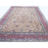 Antique Turkish Sparta Carpet Approx. 9' x 12'. Some wear. Some wear.