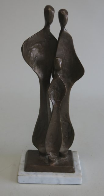 Joseph Csaky, Still Bronze 3 figures. 20th century, French. Approx. 11" H.