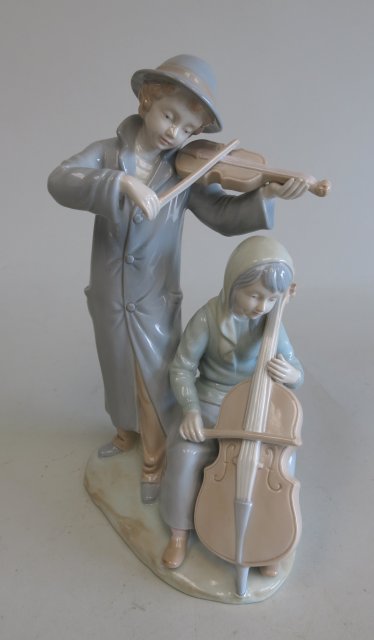 Porcelain KPM Grouping "Musicians" Approx. 10 1/2" H. Good condition. Good condition.