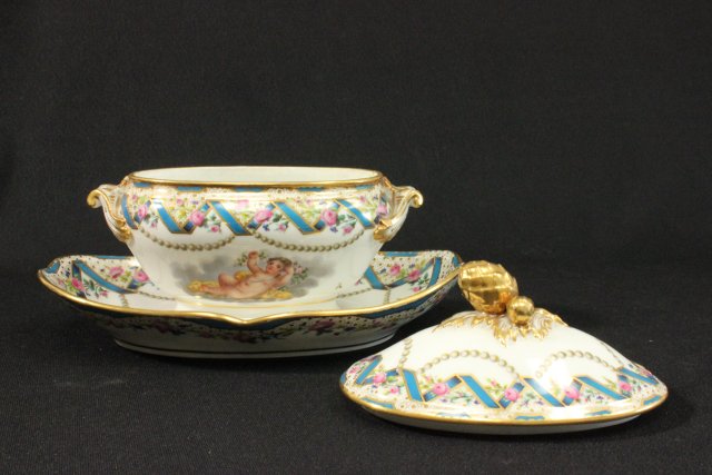3 pieces of Paris Porcelain Including (1) pitcher approx. 10 1/2" H, (1)  gentleman approx. 11 1/ - Image 5 of 8