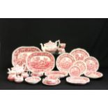 Copeland "Spode's Tower" Dinner Set Including (12) 10 3/4" dinner plates, (12) 9 1/4"  plates, (