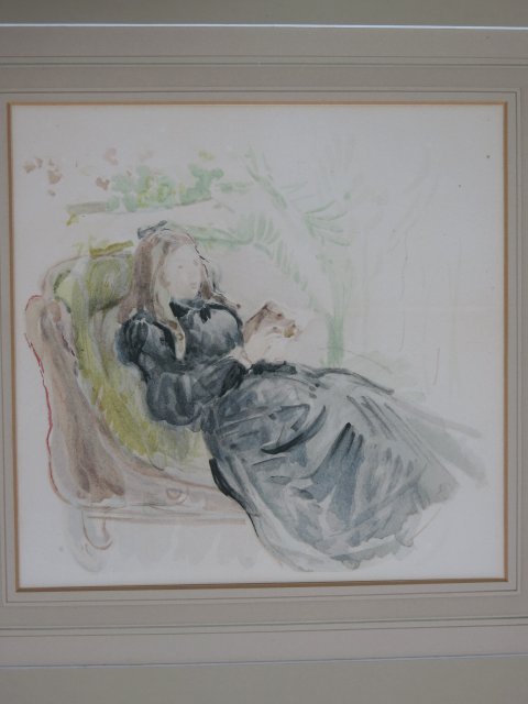 Lot of 5 Colored Prints (3) After Berthe Morisot. One signed in plate.  Approx. 9" H x 8" W - Image 5 of 6