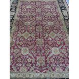 Indo-Persian Handmade Carpet Approx 6' H x 9' W.