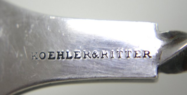 2 Koehler & Ritter Figural Coin Silver Ladles San Francisco. Approx. 13", 8.5 ozt & 7 1/2", 2.6 - Image 5 of 7