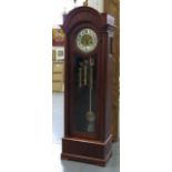 Colonial Mfg. Grandfather Clock With three weights & pendulum. Approx. 79" H.