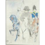 After Henri de Toulouse-Lautrec, "Napoleon" Print in colors. Framed. Monogram & signature in