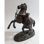 19th C. Bronze Marley Horse after G. Coustou Signed "C. Roux" Marly. Approx. 10 3/4" H.