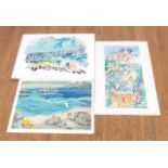 Cobelle, Eisman, Georges Lambert, Coastal Scenes 3 lithographs. Pencil signed. 2 numbered.