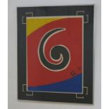 Alexander Calder, "Sky Swirl 1974" Lithograph. Framed. Signed & dated 1974 in plate.  Flying