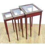 Chinoiserie Nest of Tables with Glass Tops