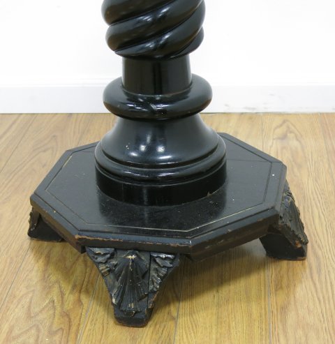 Ebonized Victorian Pedestal - Image 5 of 5