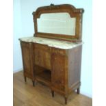 Marble Top lnlaid Buffet with Mirror