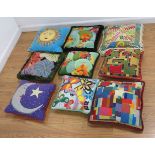 9 Colorful Petit Point Pillows