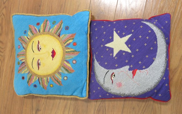 9 Colorful Petit Point Pillows - Image 6 of 7