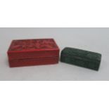 Two Chinese Cinnabar Boxes