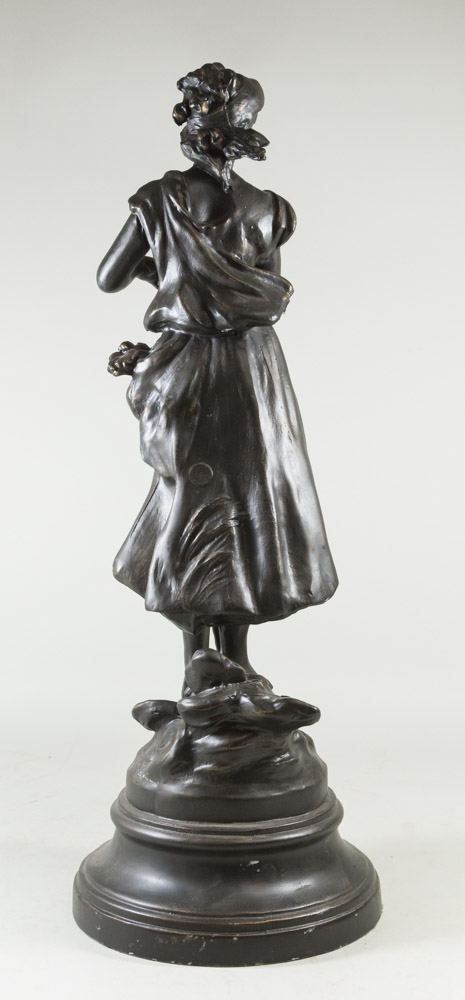After Moreau, Girl with Rake, Bronze Sculpture - Image 2 of 7