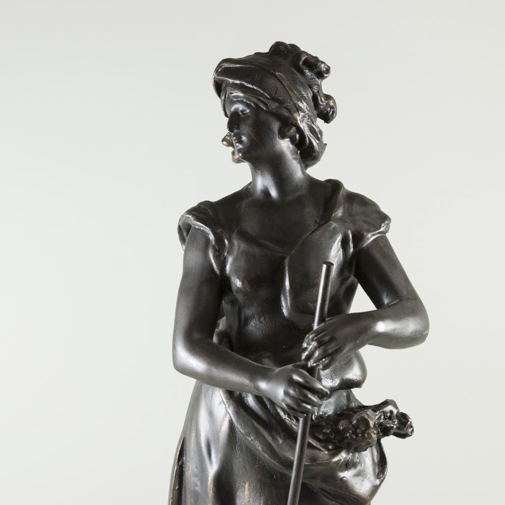After Moreau, Girl with Rake, Bronze Sculpture - Image 3 of 7