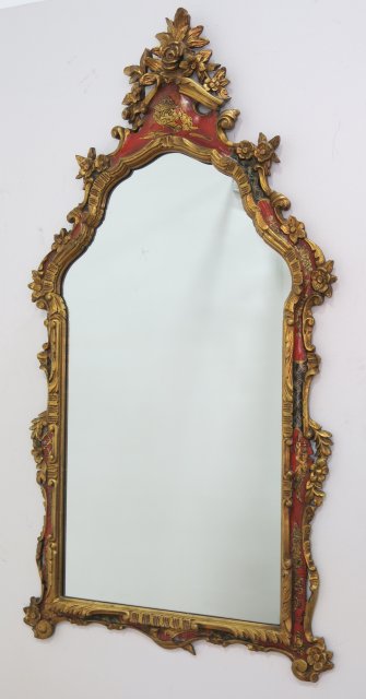 Italian Gilt Wood Carved Mirror