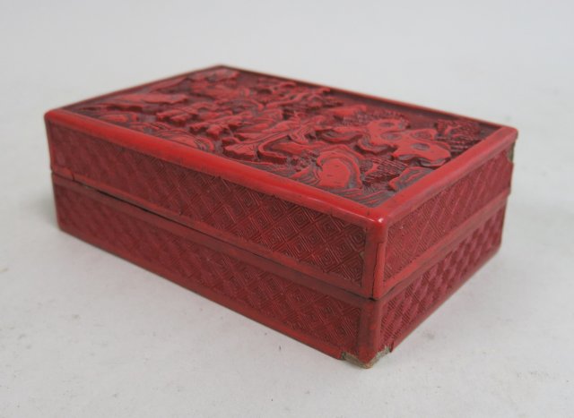 Two Chinese Cinnabar Boxes - Image 3 of 7