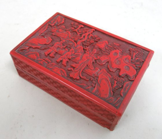 Two Chinese Cinnabar Boxes - Image 2 of 7