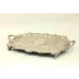 Silver Plated Tray with Handles