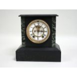 Ansonia Slate & Green Marble Clock