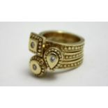 14 kt gold diamond ring