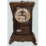 Crystal Bronze Mounted Regulator Ansonia Clock