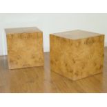 Edward Wormley for Dubar Pair Walnut Cube Table