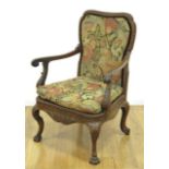 Rare George II style Walnut Arm Chair