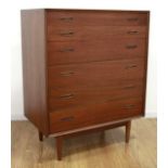 Danish Modern Teak Tall Chest of Drawers