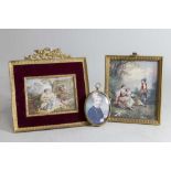 Vincente, 2 Miniature Paintings Plus 1 Print