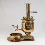 Russian Samovar with Tray & Bowl