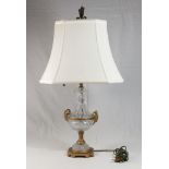 Crystal & Brass Table Lamp