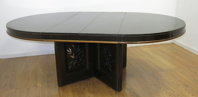 James Mont, Brown Lacquer Dining Table - Image 2 of 4