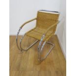 1970's Chrome & Caned Back Rocking Chair