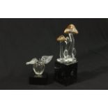 LeJeune Glass Sculpture of Mushrooms