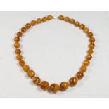 Graduated Amber Beads