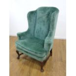 Queen Anne Wingback Chair