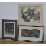 Ortega, Wachtel & Chaim Gross, 3 Prints