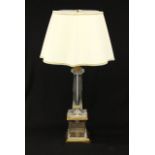 Neo-Classic style Glass & Brass Lamp