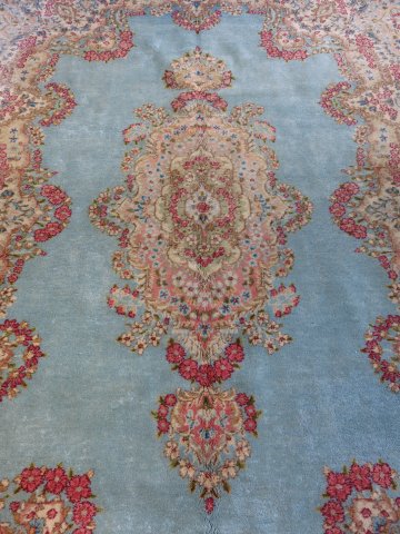 Blue Kerman Carpet - Image 2 of 4
