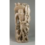 Large Carved Chinese Soapstone Figure Approx. 14 1/2" H.