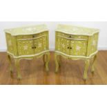 Pair Venetian Style Commodes Approx. 26" H x 24" W x 13" D.